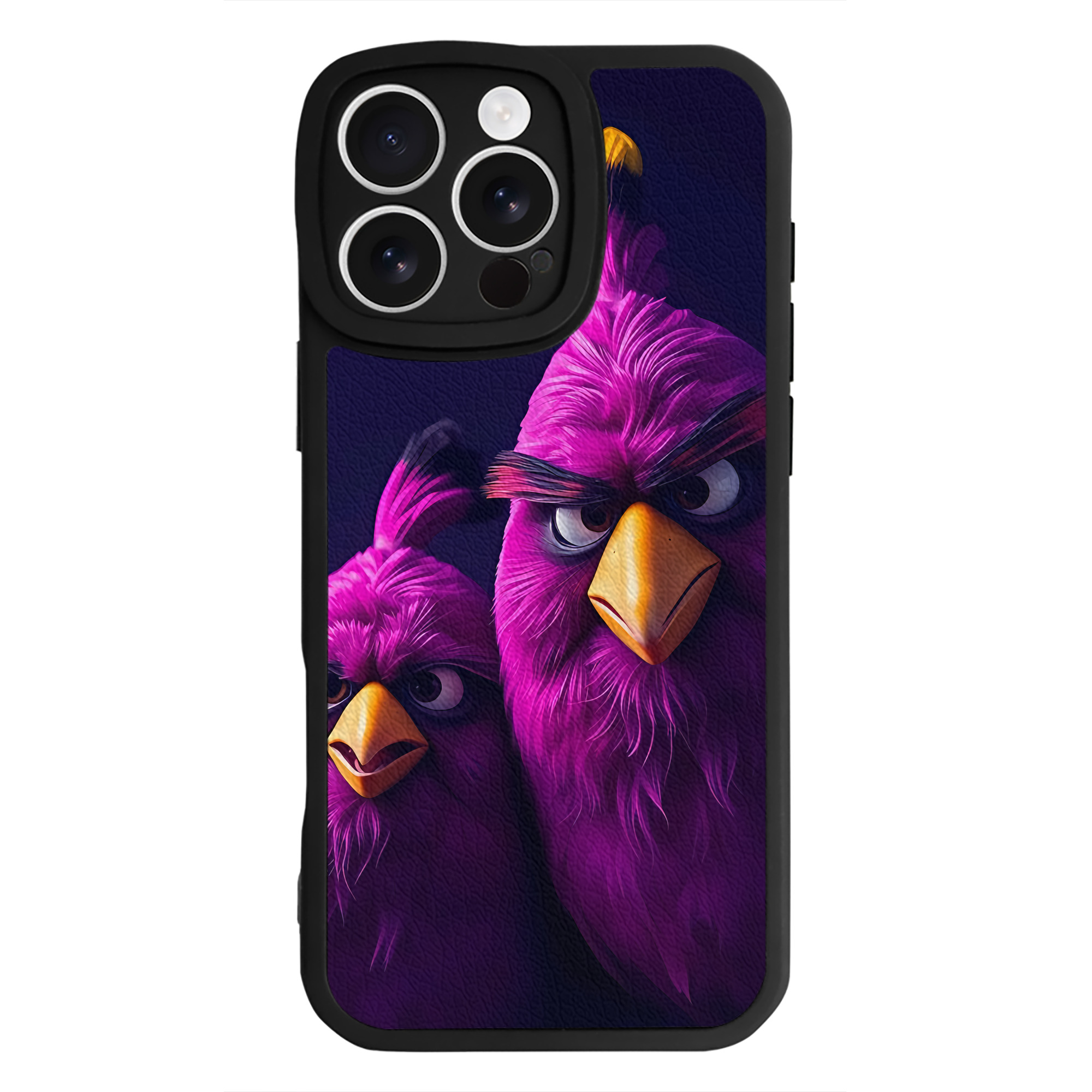 （画像用） Angry Birds アングリーバード 【iPhone 16シリーズ対応】シリコンスマホケース（レザー調） 材質：シリコン